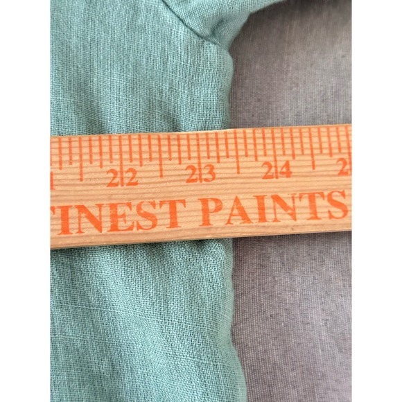 Full Stone‎ Linen Shirt 2XL Green Button Front Italy Made Relaxed Coastal Casual - Picture 6 of 7